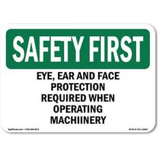 Green Workplace Signs SignMission Osha Safety First Sign 18.0 H x 24.0 W x 0.1 D in White Plastic Abs