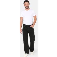 Relaxed Straight Fit Jeans - Schwarz