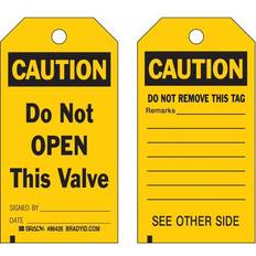 Office Supplies Brady Caution Tag 5 3/4in H 3in W - Polyest PK10