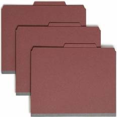 Office Supplies Smead SafeShield Fastener 1-Divider 2" Expansion Folders 2 in - Red