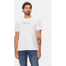 Guess Man T-shirts Guess Metallic Deboss Logo Shirt - Zilvergrijs/Wit