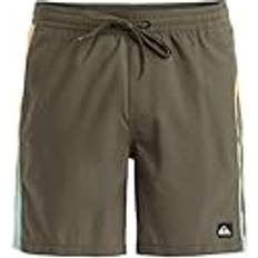 Brown - Men Swimwear Quiksilver Vardags Holmes Volley 16 Boardshorts - Brun