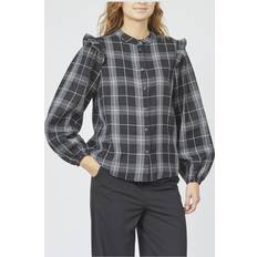 1255 Dam Långärmade Skjortor Black Check