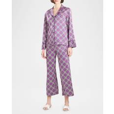 Morado - Mujer Pijamas Natori Medallion Cropped Geometric-Print Pajama Set - Purple