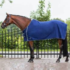 Equestrian QHP Fleece blanket with straps Basic Bleu