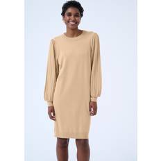 Natural Dresses Kaffe Jessica Bishop-Sleeve Knitted Dress