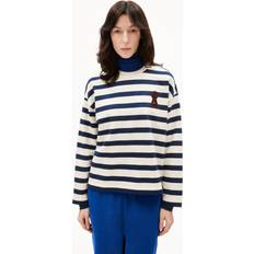 Mehrfarbig Pullover Armedangels Oversized Fit Sweatshirt - Damen - Undyed-Lapis Blue