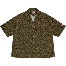 Kenzo Skjortor Kenzo Sc Hana Leopard Khaki Shirt - Multi Color