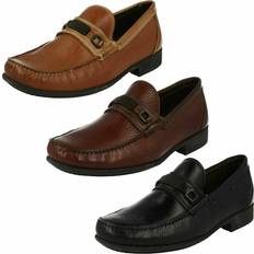 Beige - Men Oxford Mens Soft Leather Slip On Anatomic Shoes - Brown