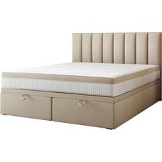 Beige Lits Trada Bond 160 x 200 cm - Beige Boxspringbett