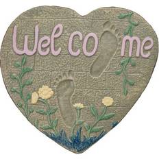 Garden & Outdoor Environment B2X Garden Steps Stone Heart "Welcome"
