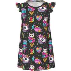 Nightgowns Qekee Rainbow Unicorn Cat Icecream Pajama Dress - Girls