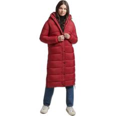 Superdry Vêtements d'extérieur Superdry Lange Steppjacke Damen - Rot