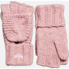 Damen - Rosa Handschuhe Superdry Twisted Mesh Handschuhe Damen - Rosa Tweed