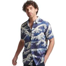 Superdry Hawaiiskjorta Med Kort Ärm M4010620A - Marinblå