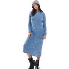 Only Petite Textured Maxi Knitted Dress - Blue