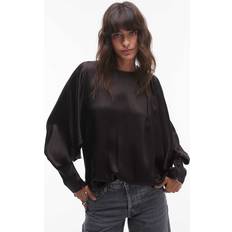 Men Blouses on sale & Other Stories Drape Detail Blouse Dark Brown