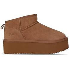 Platform Snug Boots - Brown