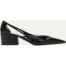 Prada High Heel Cut-Out Skor - Black