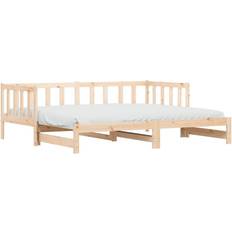 Beds & Mattresses vidaXL Day Bed with Trundle 90x190 cm Brown