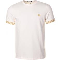 Luonnonväri - Mies T-paidat Fred Perry Striped Cuff T-Shirt - Ecru/Honeycomb