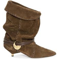 Bronze Boots Isabel Marant Edrika 45MM Suede Slouch Boots - Bronze