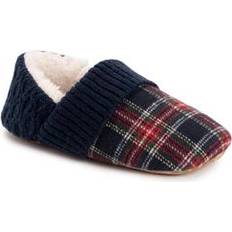 Blue - Men Slippers Muk Luks Flannel Plaid Slipper - Dark Blue