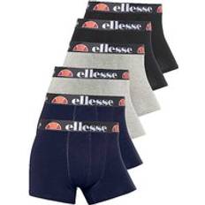 Ellesse Men Men's Underwear Ellesse Millaro Boxer Shorts Pack of 6 - Black/Grey/Navy