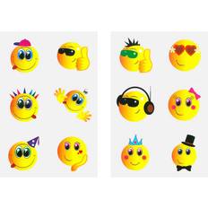 Yellow Body Makeup Emoji Temporary Tattoo Yellow