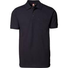 5XL Pikétröjor ID entity Pro Wear Pikétröja Med Bröstficka - Svart