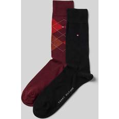 Tommy Hilfiger Rood Sokken Tommy Hilfiger Socken mit Label-Detail im 2er-Pack - Bordeaux