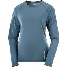 Salomon Men Tops Salomon Cross Run Longsleeve Tee - Navy