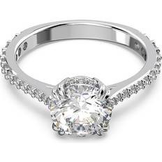 Swarovski Women Rings Swarovski Constella Stilla Round Cut Cocktail Ring - White