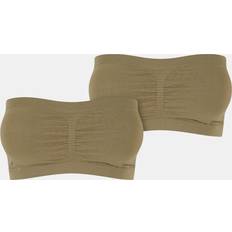 Jersey BHs Urban Classics Ladies Bandeau Pads 2-Pack - Khaki