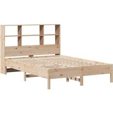 140cm Beds vidaXL Bookcase Bed without Mattress 140x190 cm Solid Wood Pine