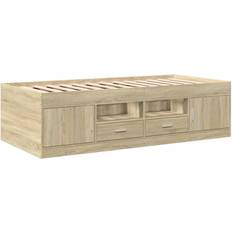 vidaXL Sonoma Oak Daybed with Drawers 90 x 190 cm