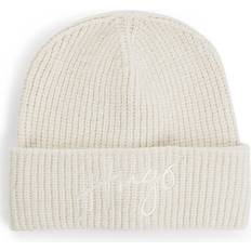 Herren - Kaschmir Mützen HUGO Socialy Beanie - Weiss