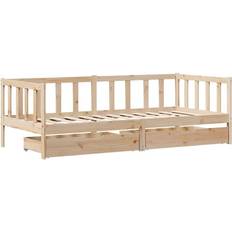 90 cm - Indbyggede opbevaring Senge vidaXL Daybed Med Skuffer 90x190 cm Massivt Fyrretræ