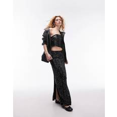 Clothing Topshop Co-ord Sequin Maxi Skirt - Black