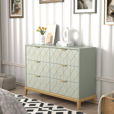 Yellow Chest of Drawers Mercer41 6 Dresser 33.7" H X 46.2" W X 15.71" D Chest of Drawer