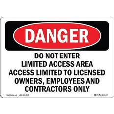 Office Supplies SignMission OSHA Danger Sign 12 x 18 in - Do Not Enter