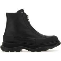 Alexander McQueen Women Boots Alexander McQueen Tread Slick Leather Boots - Black