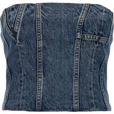 Amiri Camisetas de tirantes Amiri Amiri-Denim Bustier Top - Blu-Donna