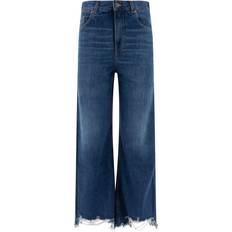 Jeans Chloe Chloé-Cropped Wide-Leg Jeans - Blu-Donna