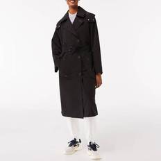 Lacoste Coats Lacoste Double Breasted Trench Coat - Black