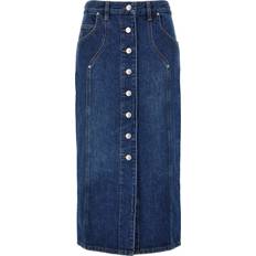 Cuero Faldas Etoile Blue Vandy Denim Midi Skirt - Blue