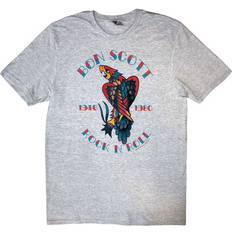 Scott Bon Scott Rock N Roll T Shirt - Grey