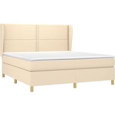 vidaXL mit Matratze 160 x 200 cm - Creme Boxspringbett