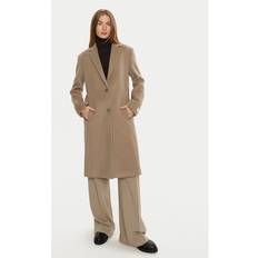 Calvin Klein Manteaux Calvin Klein Wollmantel K20K207701 Beige Regular Fit