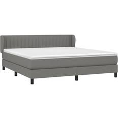 vidaXL mit Matratze 160 x 200 cm - Dunkelgrau Boxspringbett